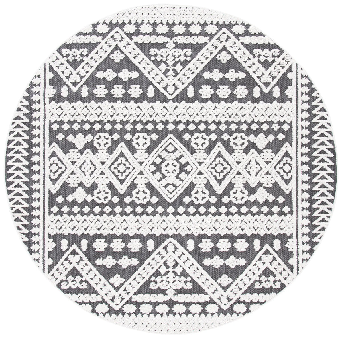 Safavieh Cabana 6'-7" x 6'-7" Rug in Ivory / Grey