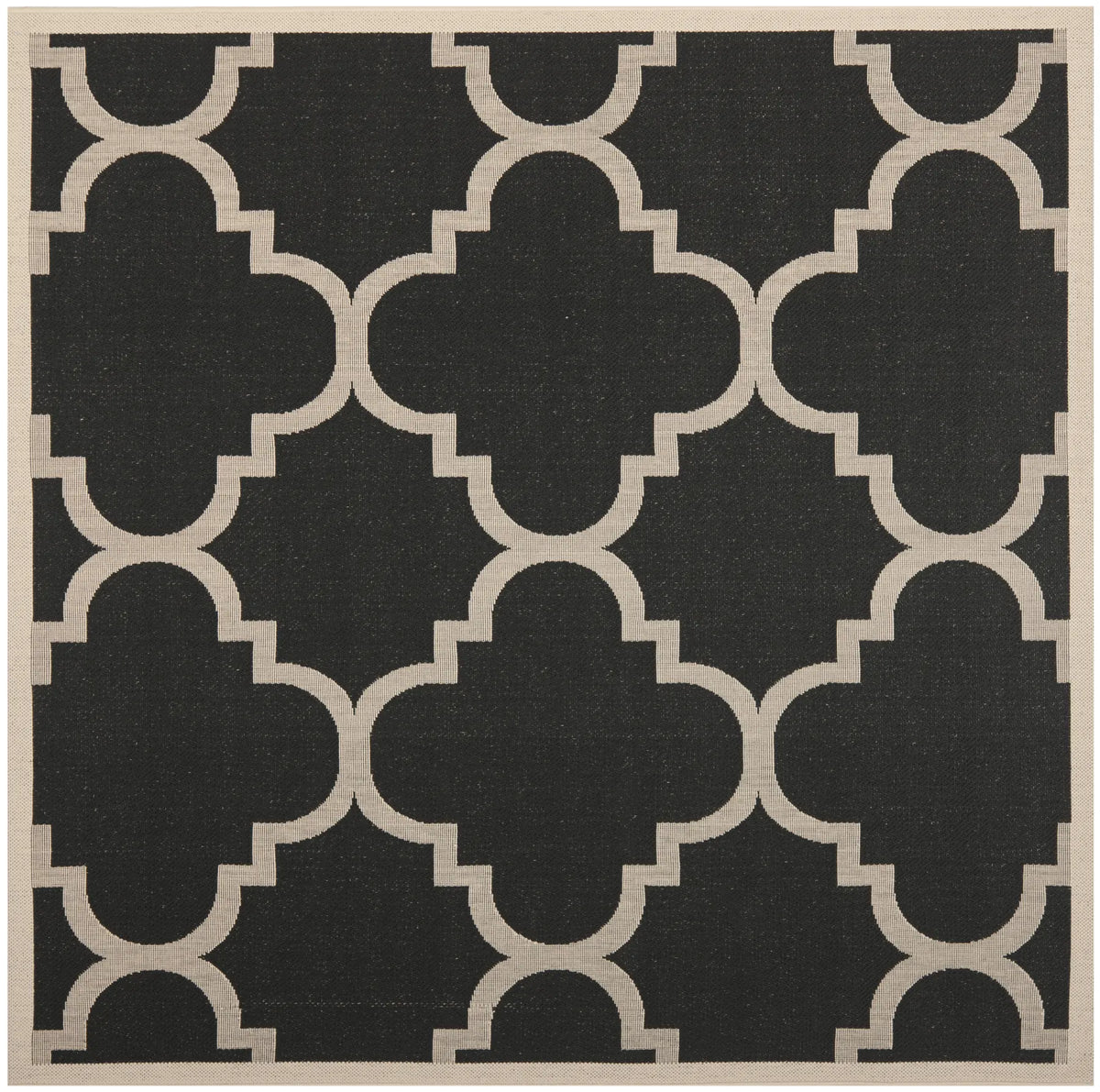 Safavieh Courtyard 6'-7" x 6'-7" Rug in Black / Beige
