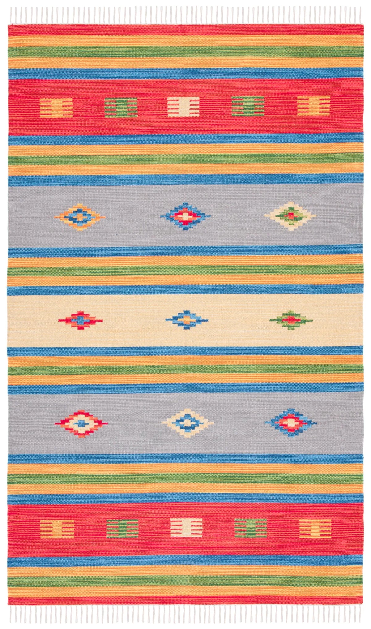 Safavieh Montauk 4'-0" x 6'-0" Rug in Blue / Red