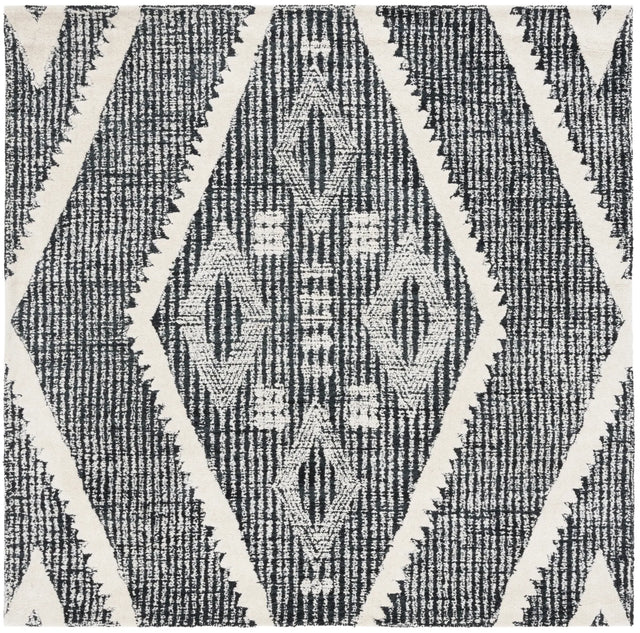 Safavieh Metro 6'-0" x 6'-0" Rug in Black / Ivory