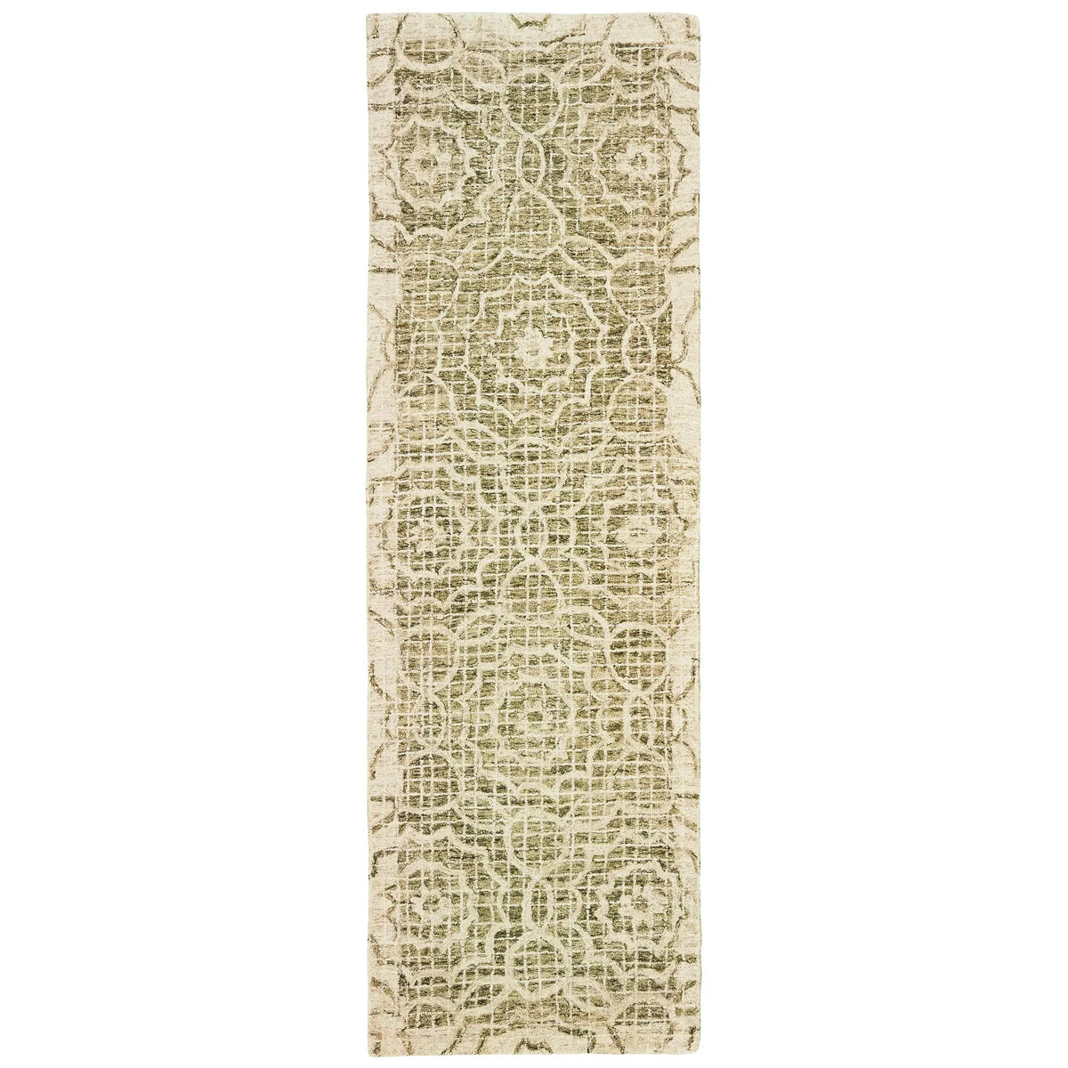 Oriental Weavers Sphinx Tallavera 55606 Green / Ivory Rugs - runner