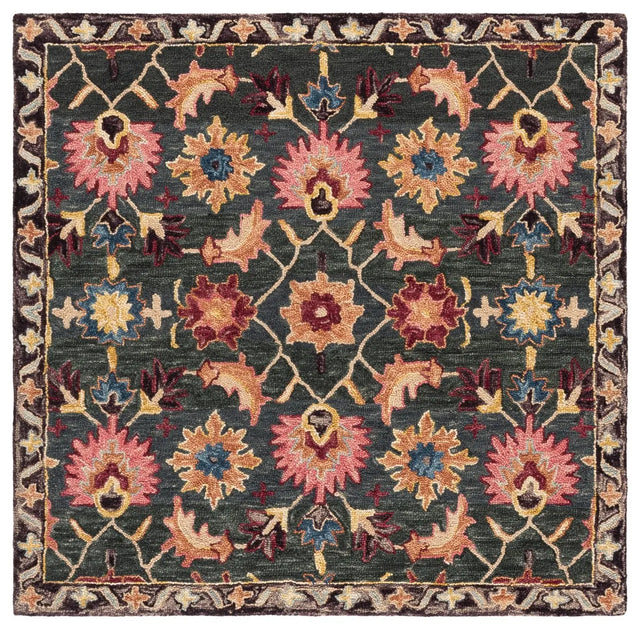 Safavieh Aspen 5'-0" x 5'-0" Rug in Teal / Pink