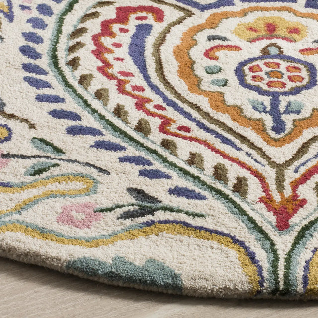 Safavieh Bella 5'-0" x 5'-0" Rug in Ivory / Teal