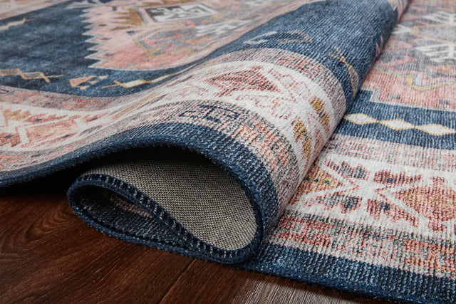 Loloi Heidi Hei-03 Denim/Blush Rugs - pile height