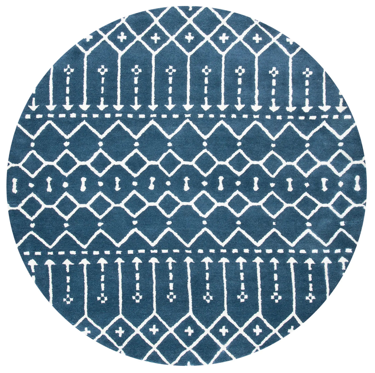 Safavieh Himalaya 6'-0" x 6'-0" Rug in Navy / Ivory