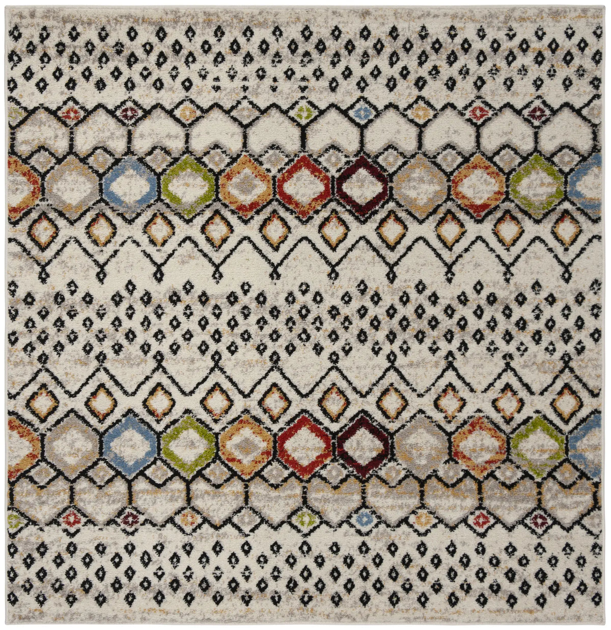 Safavieh Amsterdam 5'-1" x 5'-1" Rug in Ivory / Multi