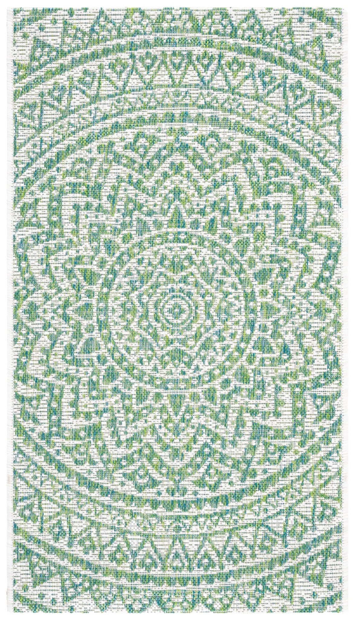 Safavieh Courtyard 2'-0" x 3'-7" Rug in Ivory / Green