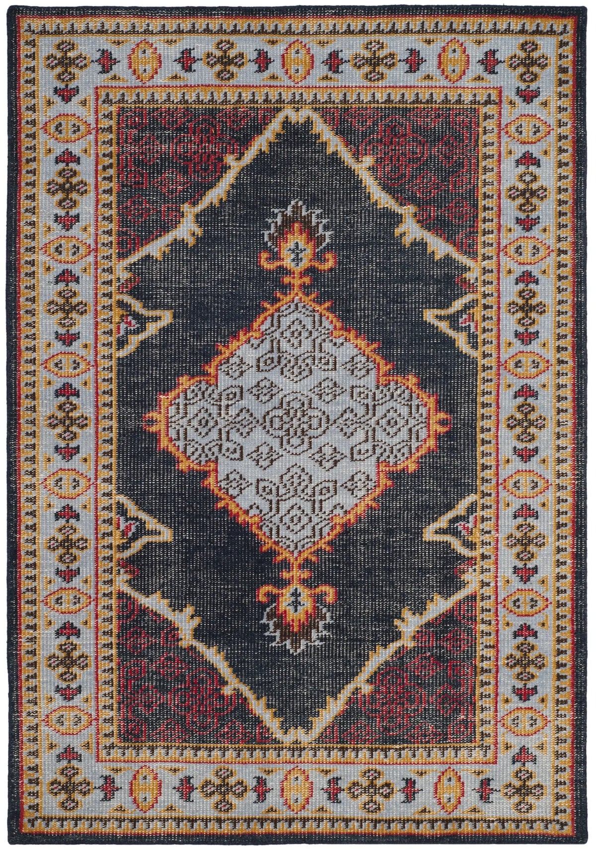 Safavieh Stone Wash 4'-0" x 6'-0" Rug in Blue / Multi