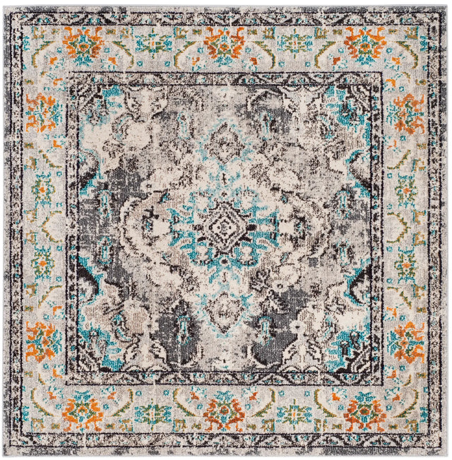 Safavieh Monaco 5'-0" x 5'-0" Rug in Grey / Light Blue