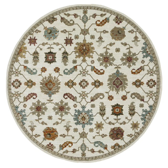 Oriental Weavers Sphinx Andorra 2419B Ivory/Multi Rugs - round