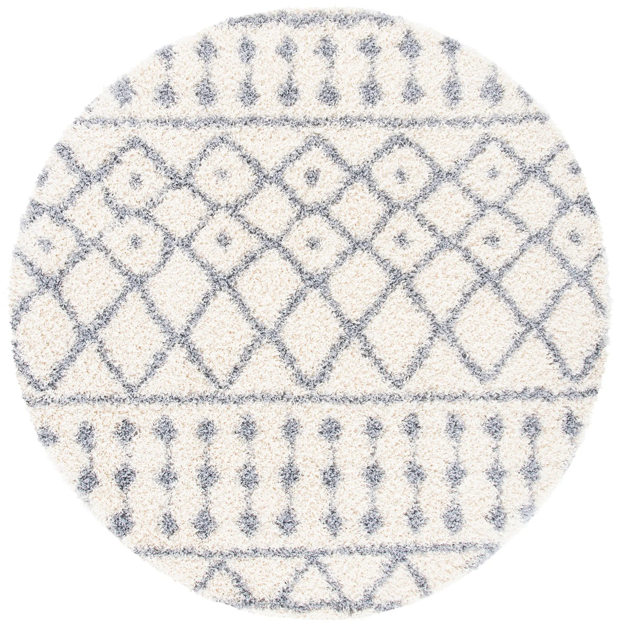 Safavieh Venus Shag 600 6'-7" x 6'-7" Rug in Ivory / Grey