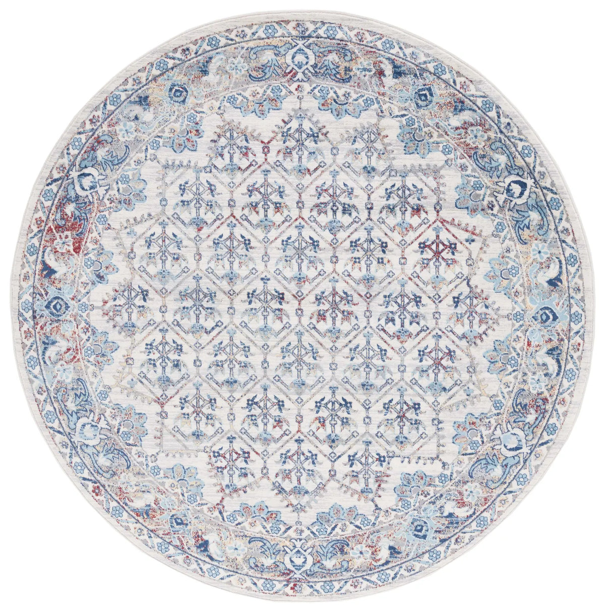 Safavieh Brentwood 5'-0" x 5'-0" Rug in Ivory / Blue