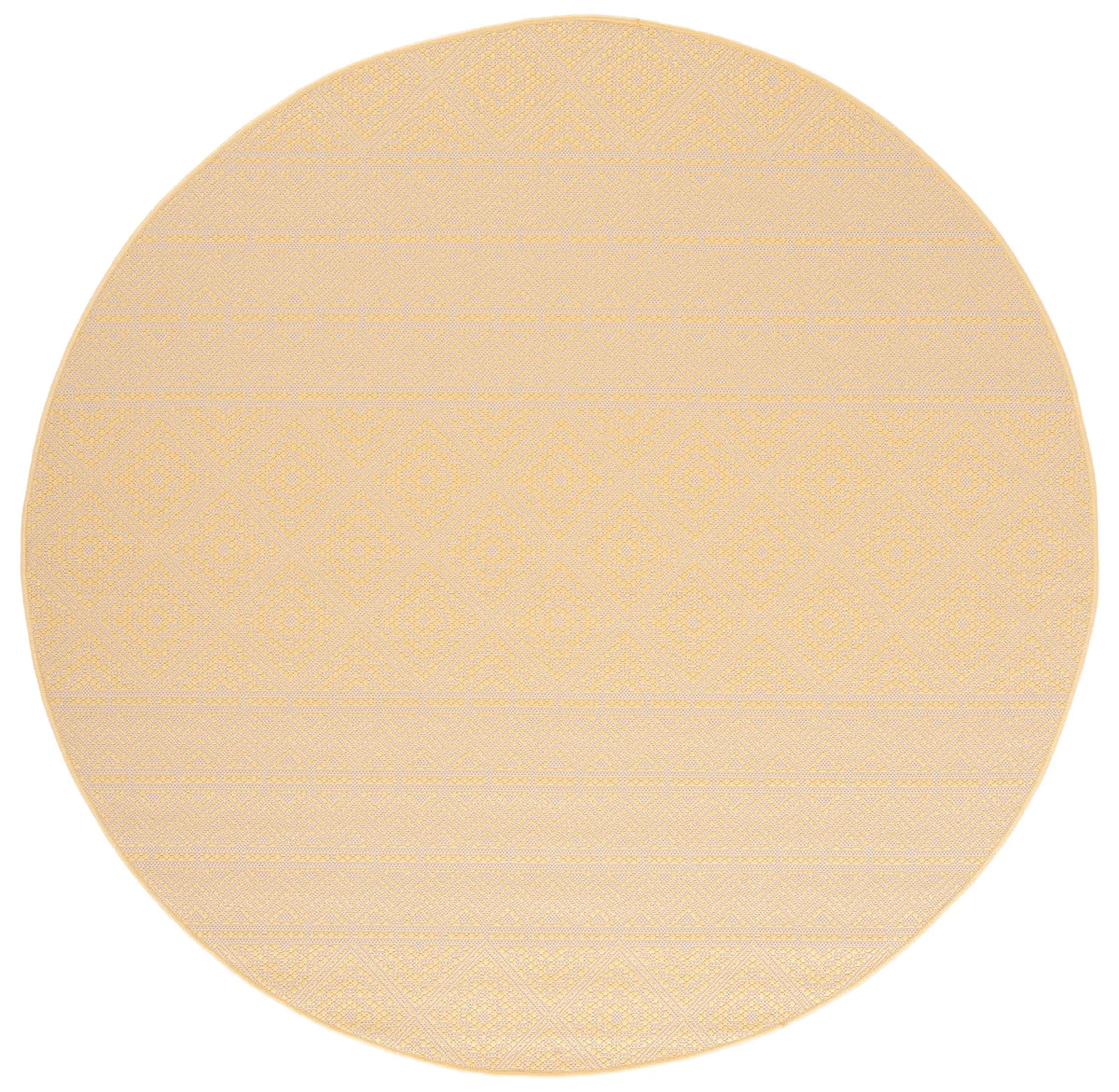 Safavieh Courtyard 6'-7" x 6'-7" Rug in Beige / Gold