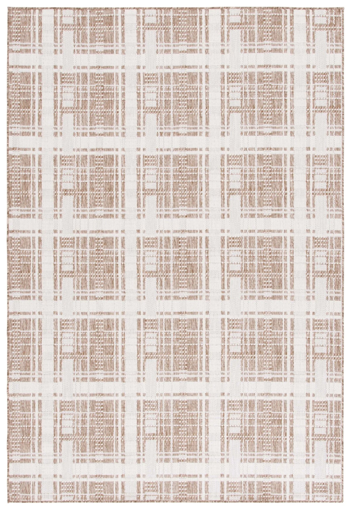 Safavieh Beach House 4'-0" x 6'-0" Rug in Brown / Ivory