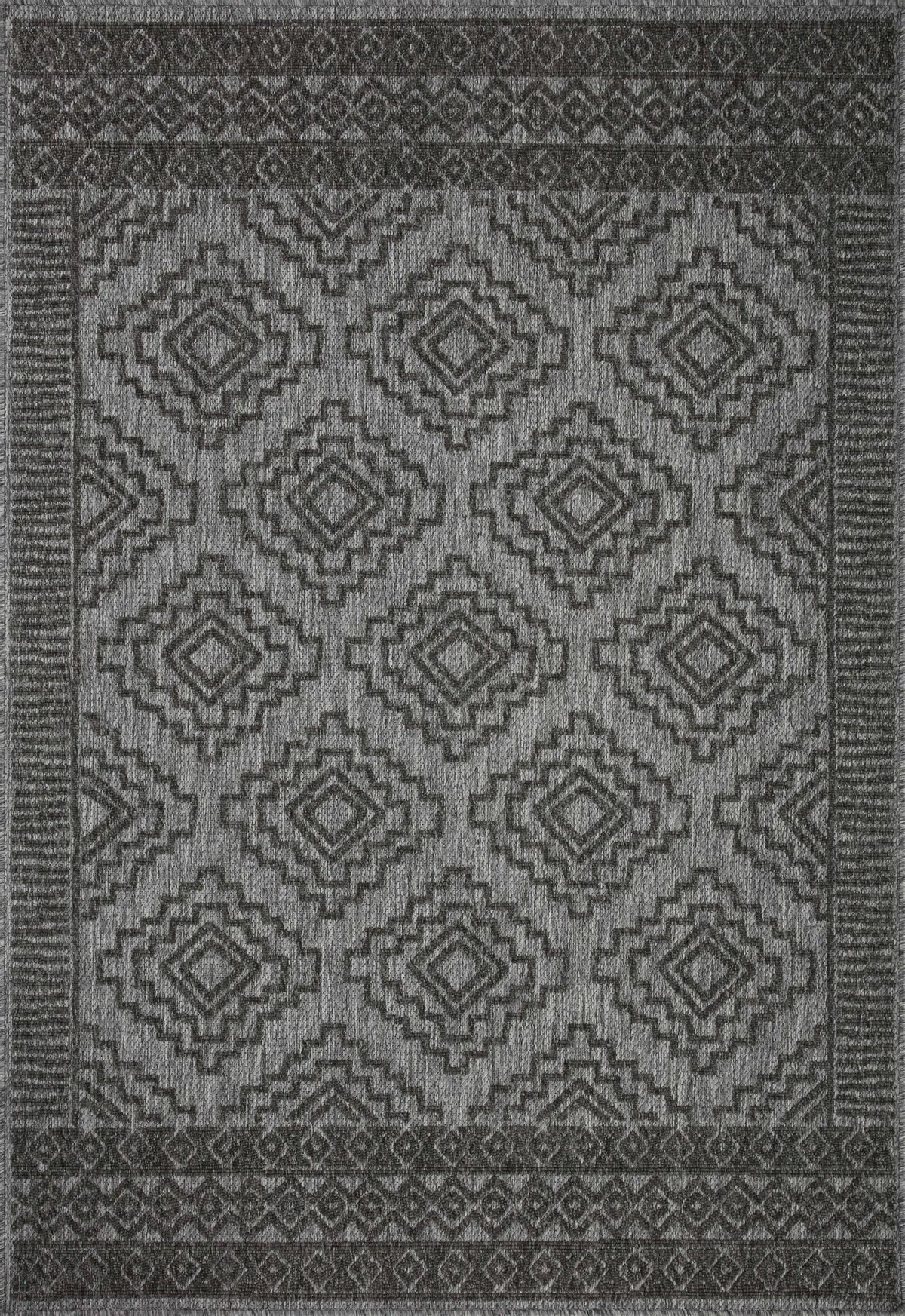 Loloi Rainier Rai-06 Grey/Charcoal Rug - main flat