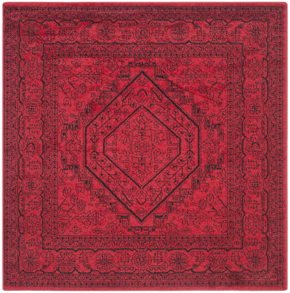 Safavieh Adirondack 6'-0" x 6'-0" Rug in Red / Black