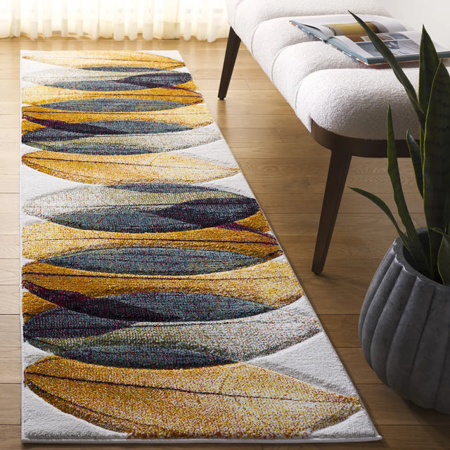 Safavieh Hollywood 2'-3" x 8'-0" Rug in Gold / Blue