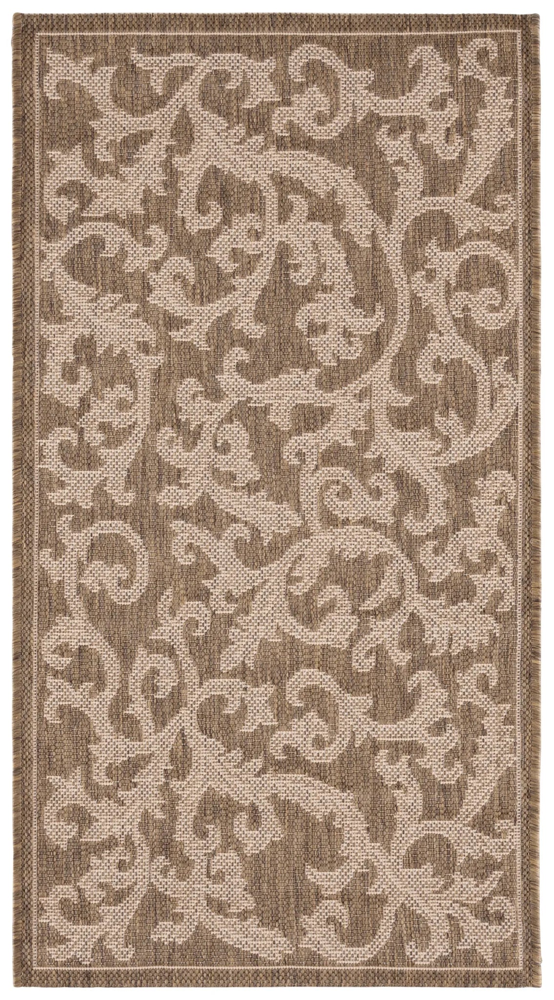 Safavieh Courtyard 2'-0" x 3'-7" Rug in Brown / Natural