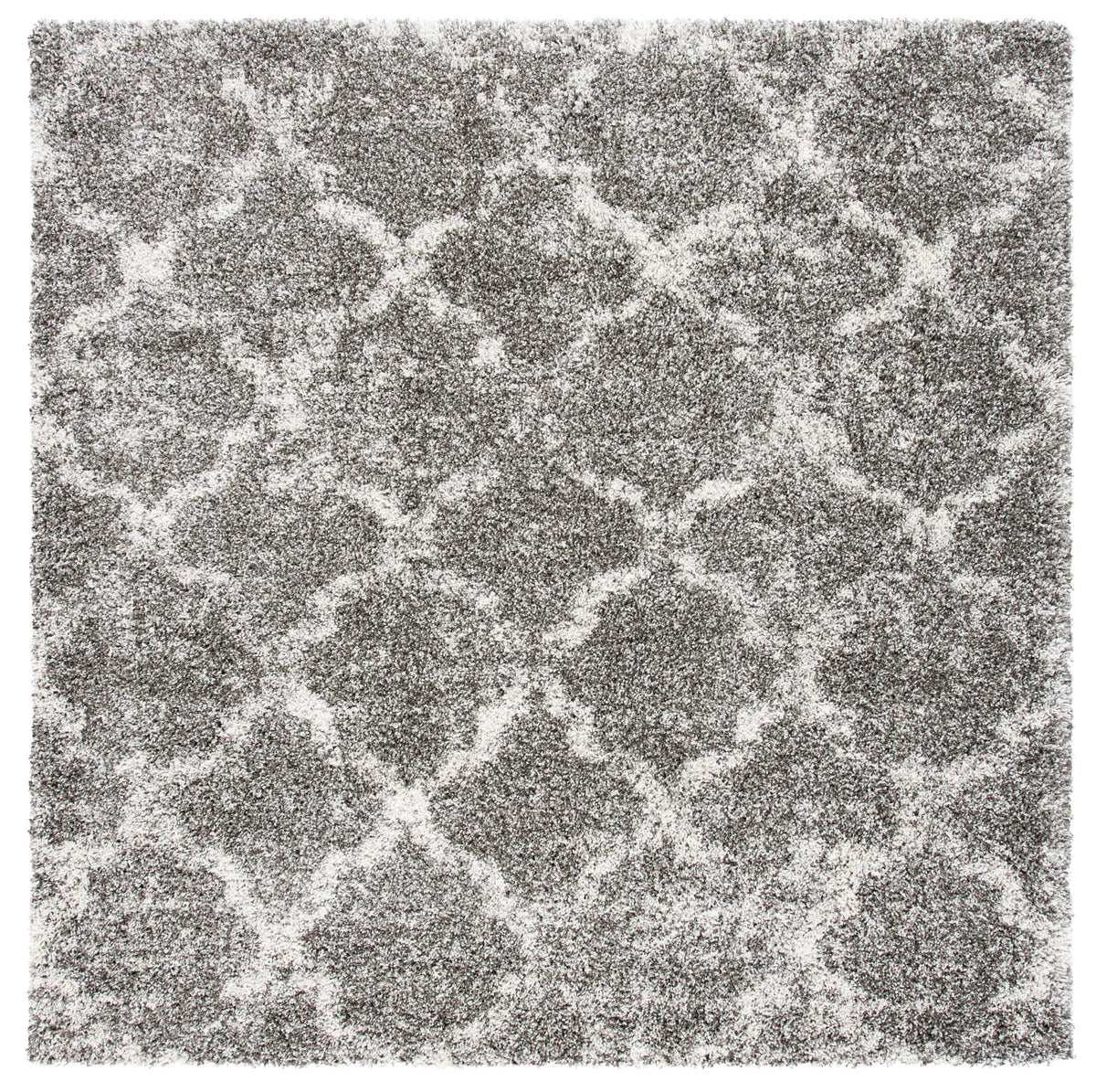 Safavieh Hudson Shag 7'-0" x 7'-0" Rug in Grey / Ivory
