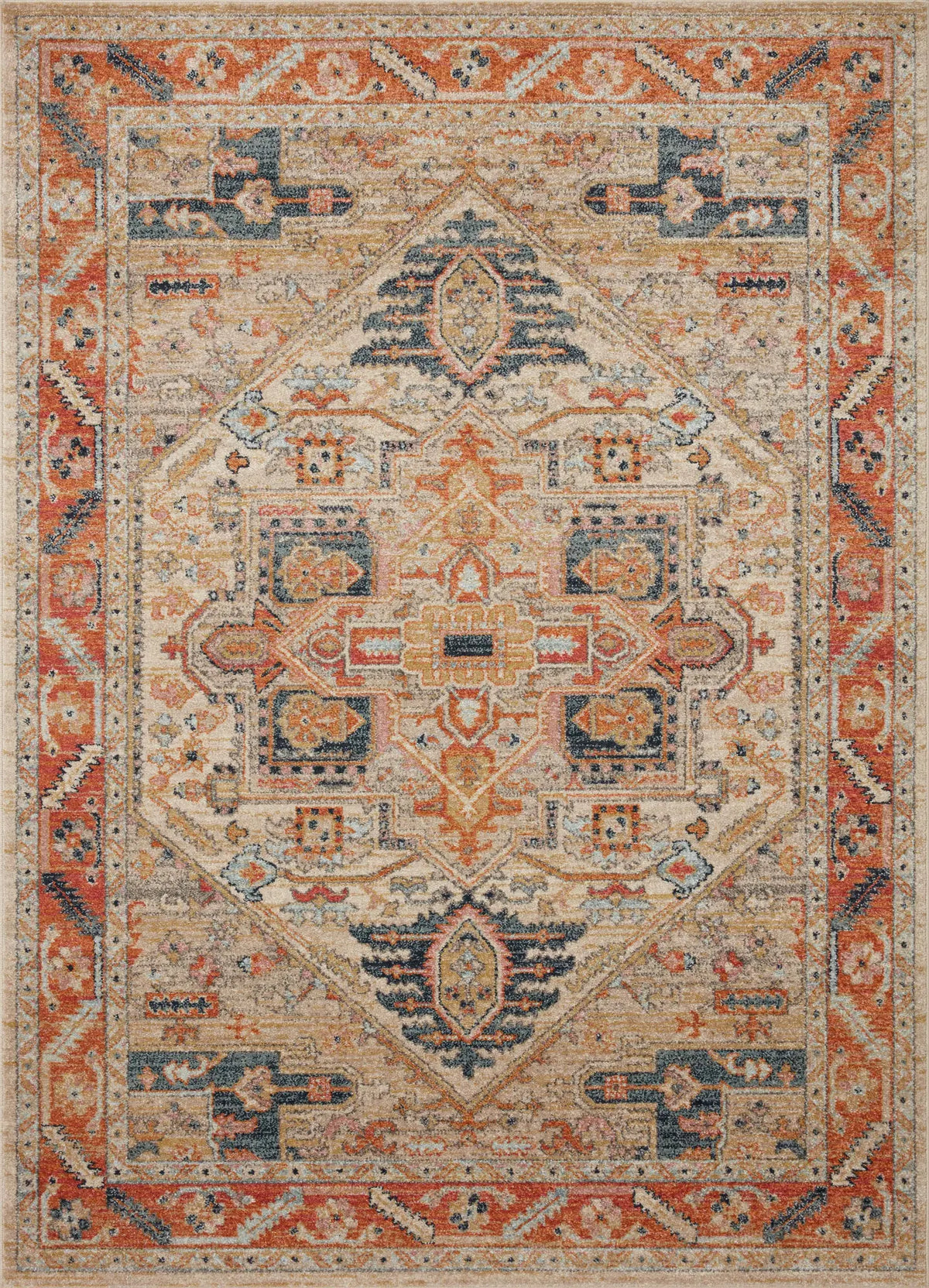 Loloi Jocelyn Joc-01 Sand/Multi Rugs - main flat