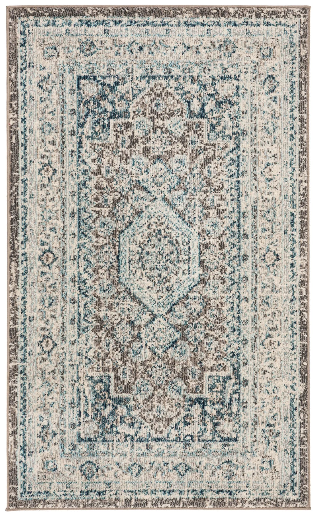 Safavieh Phoenix 100 3'-0" x 5'-0" Rug in Grey / Blue