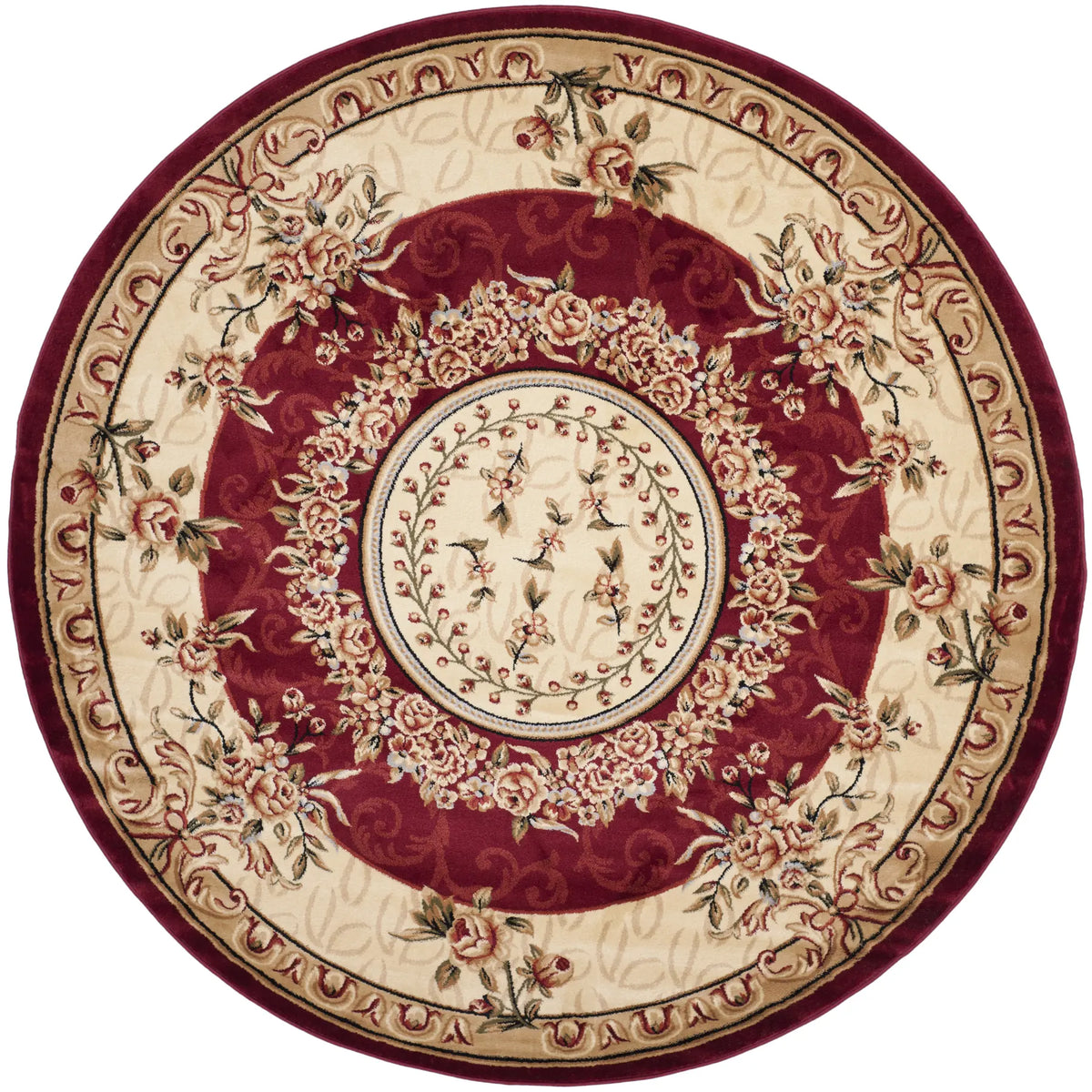 Safavieh Lyndhurst 8'-0" x 8'-0" Rug in Red / Ivory