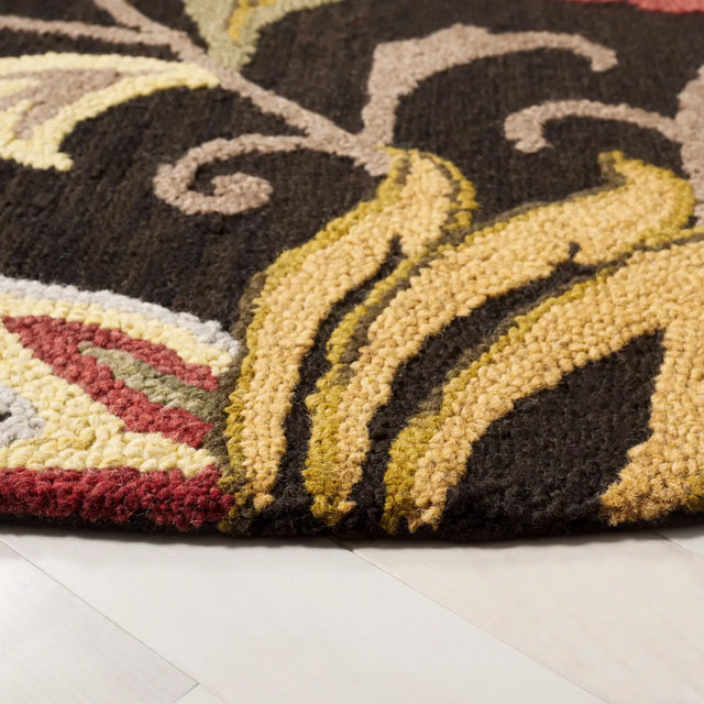 Safavieh Blossom 6'-0" x 6'-0" Rug in Black / Yellow