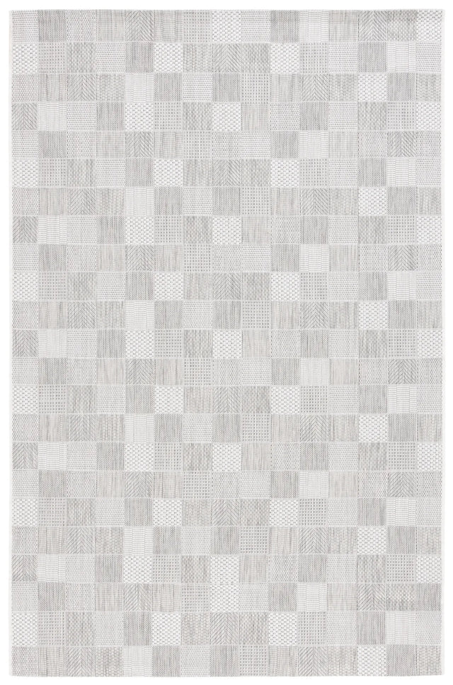 Safavieh Courtyard 4'-0" x 6'-0" Rug in Grey / Dark Grey
