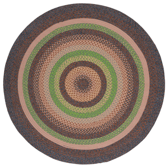 Safavieh Braided 5'-0" x 5'-0" Rug in Brown / Green