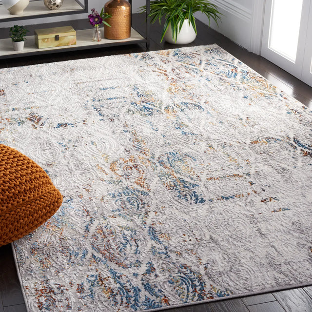 Safavieh Amelia 4'-5" x 6'-5" Rug in Grey / Blue Gold