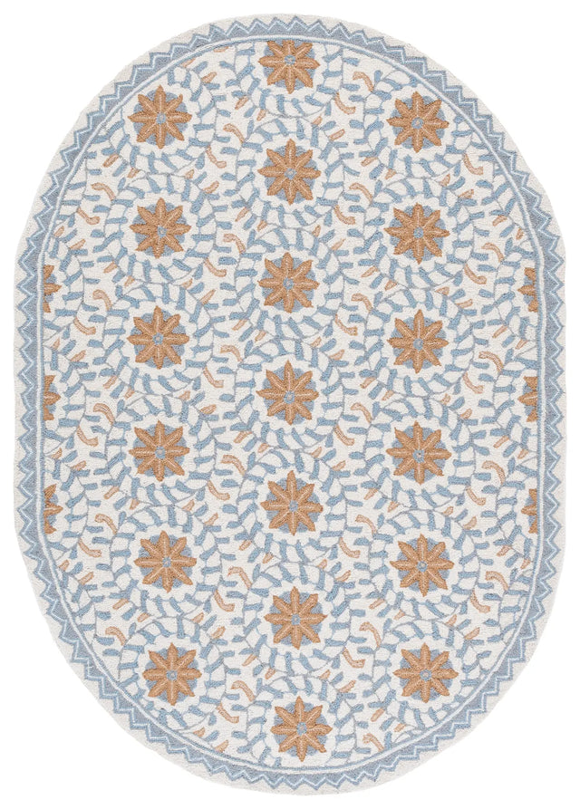 Safavieh Chelsea 4'-6" x 6'-6" Rug in Ivory / Blue