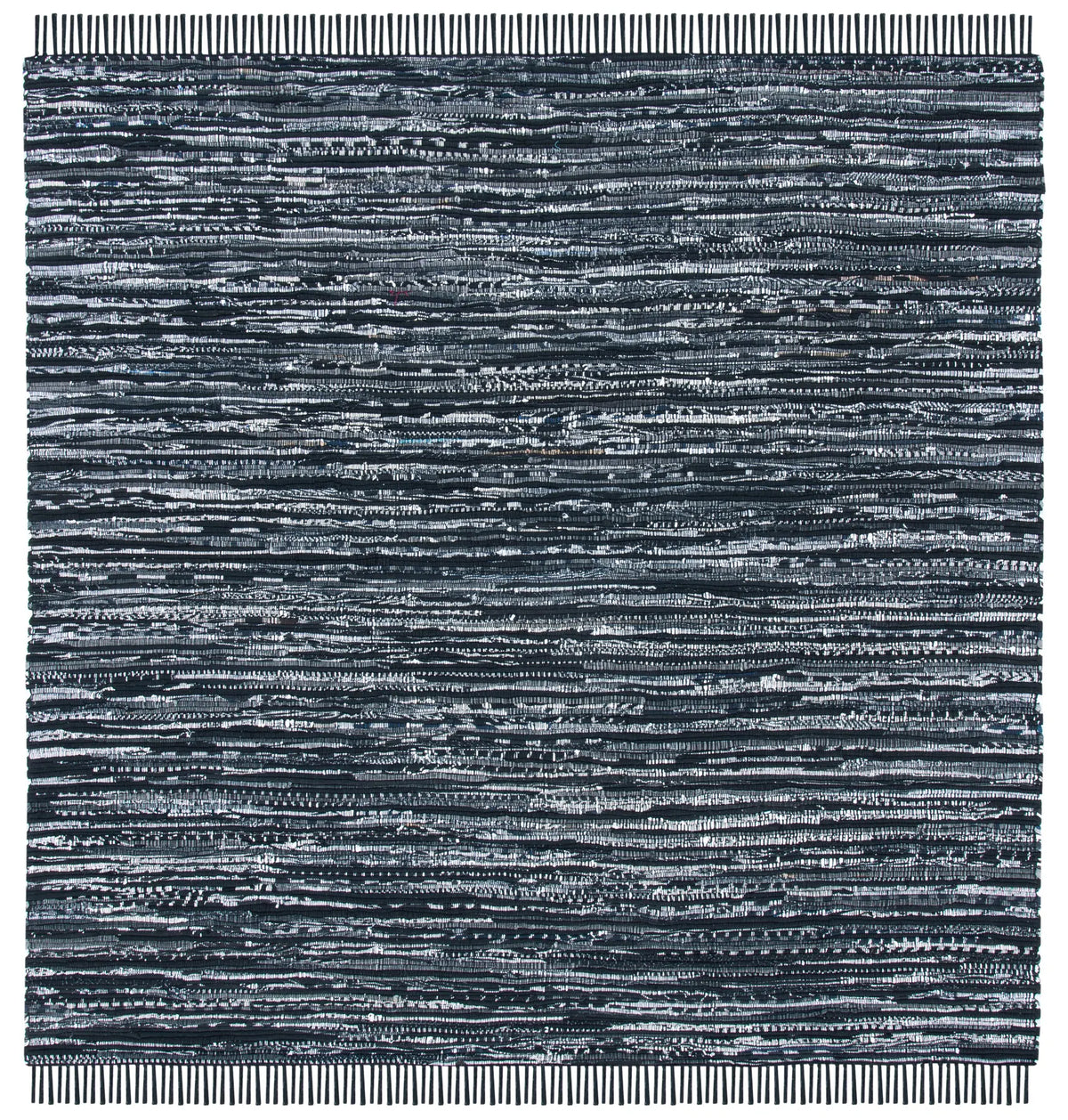Safavieh Rag Rug 6'-0" x 6'-0" Rug in Black