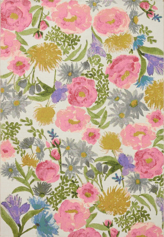 Loloi Botanical Bot-01 Ivory/Multi Rug - main flat