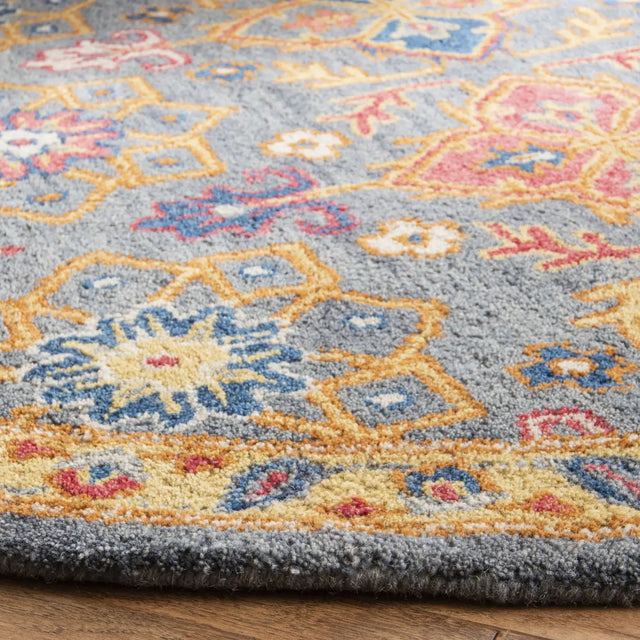 Safavieh Heritage 6'-0" x 6'-0" Rug in Charcoal / Multi