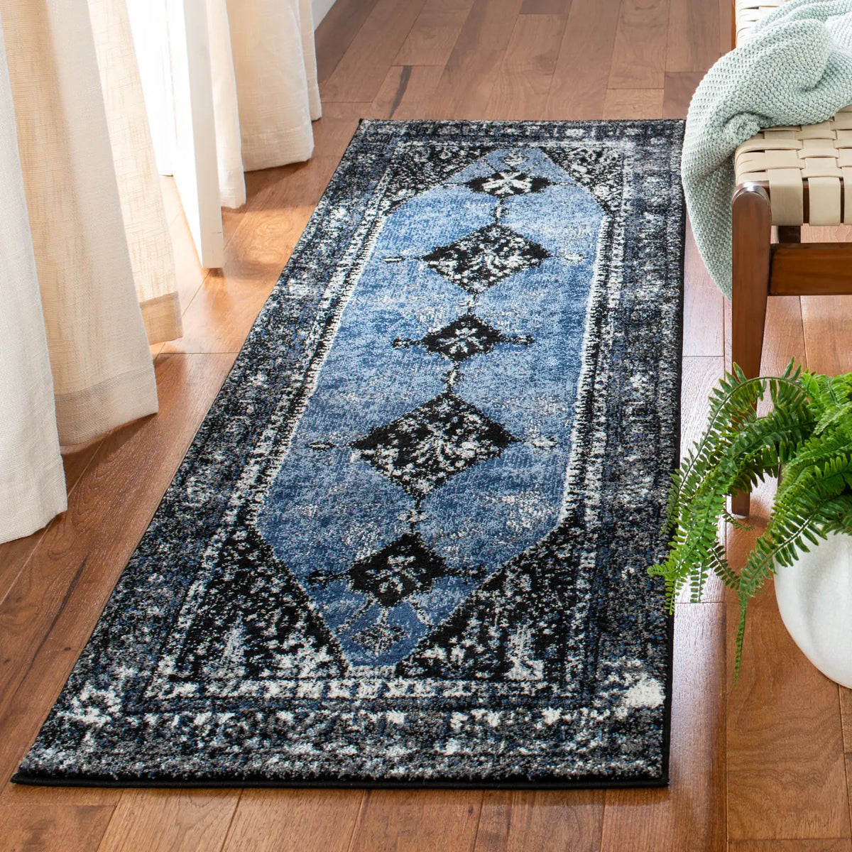 Safavieh Vintage Hamadan 2'-3" x 8'-0" Rug in Blue / Grey