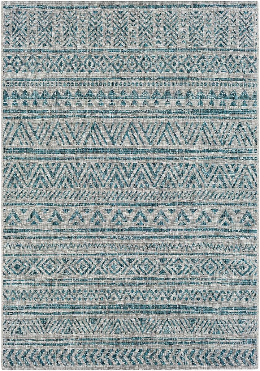 Surya Eagean Eag-2307 Aqua, Black, White, Taupe Rug.