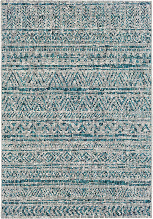 Surya Eagean Eag-2307 Aqua, Black, White, Taupe Rug.