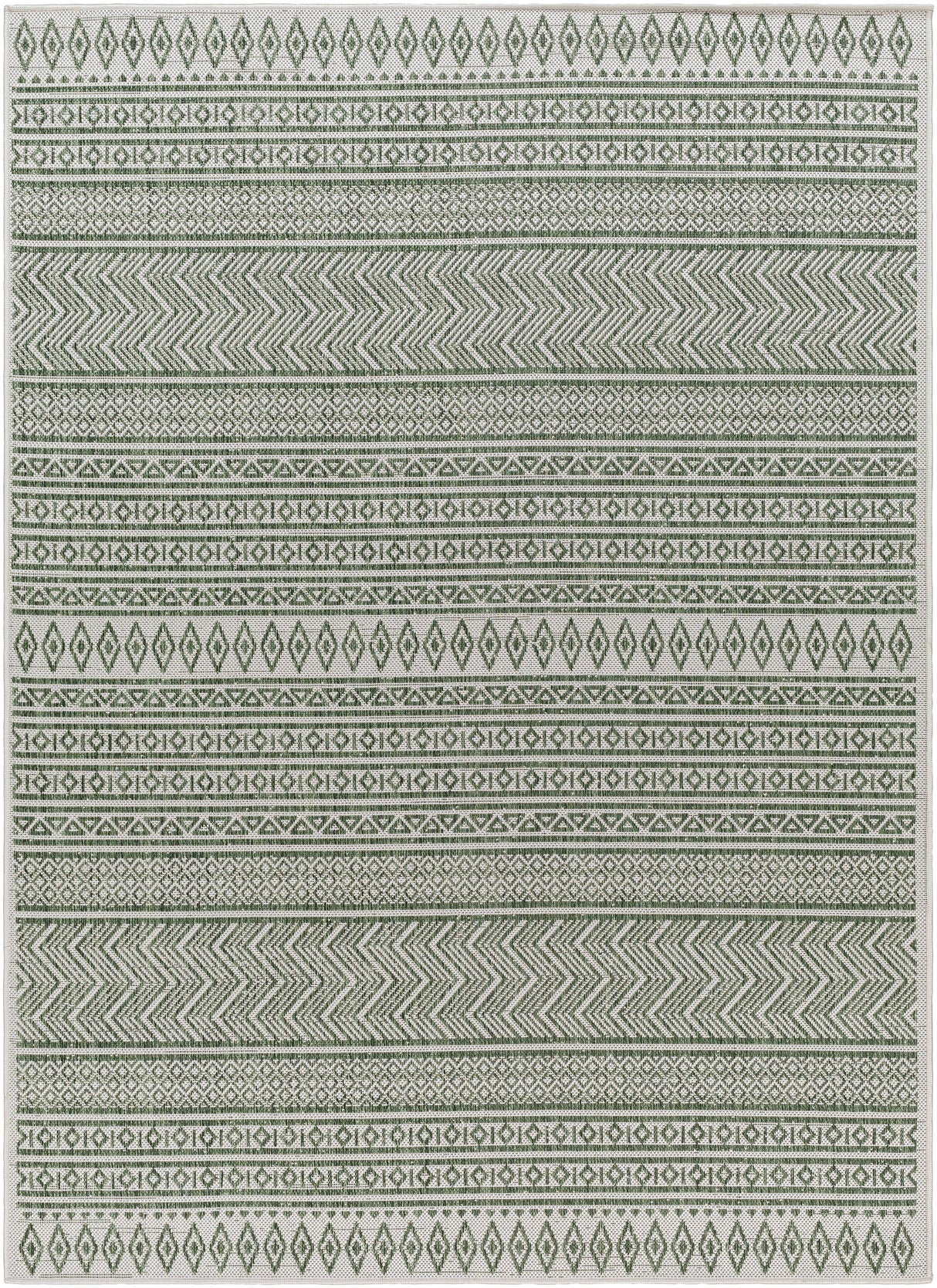 Surya Eagean Eag-2425 Grass Green, Ivory, Dark Green, Seafoam Rug.