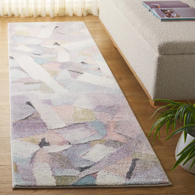 Safavieh Porcello 2'-3" x 8'-0" Rug in Blue / Pink