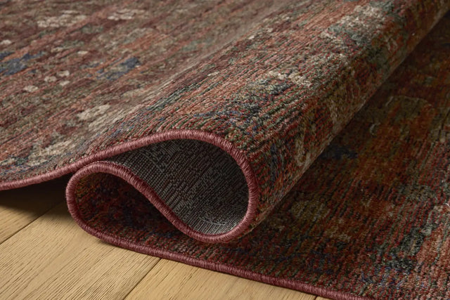 Loloi Winchester WNC-08 Traditional Power Loomed Ruby, Mushroom Rug - pile height