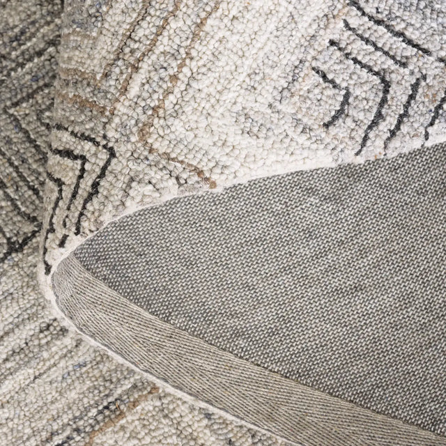 Safavieh Micro-Loop 4'-0" x 6'-0" Rug in Natural / Grey