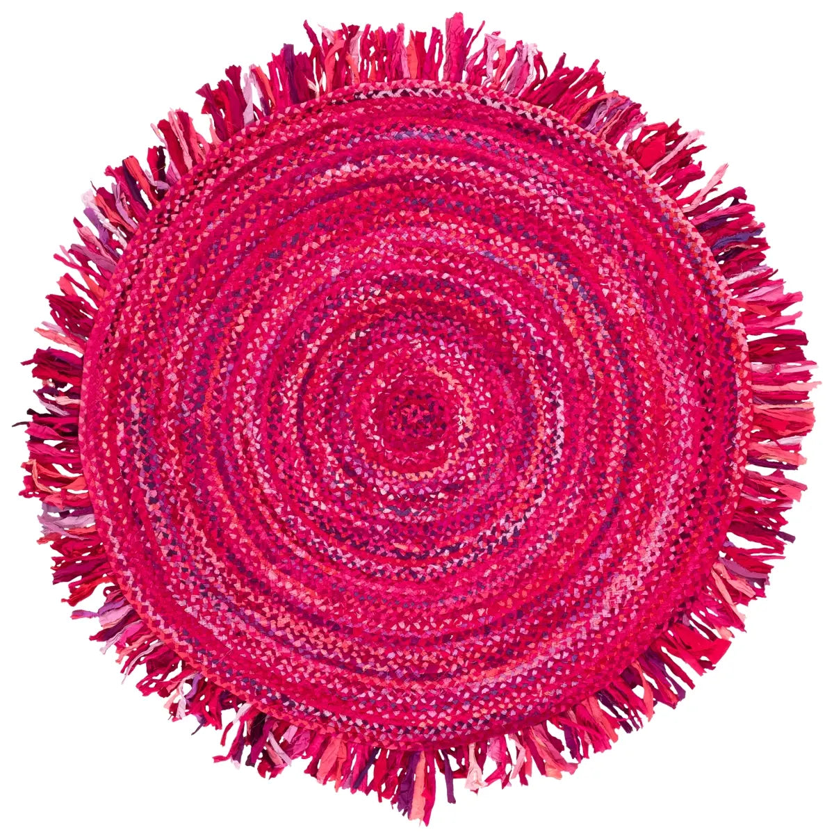Safavieh Braided 5'-0" x 5'-0" Rug in Pink / Fuchsia