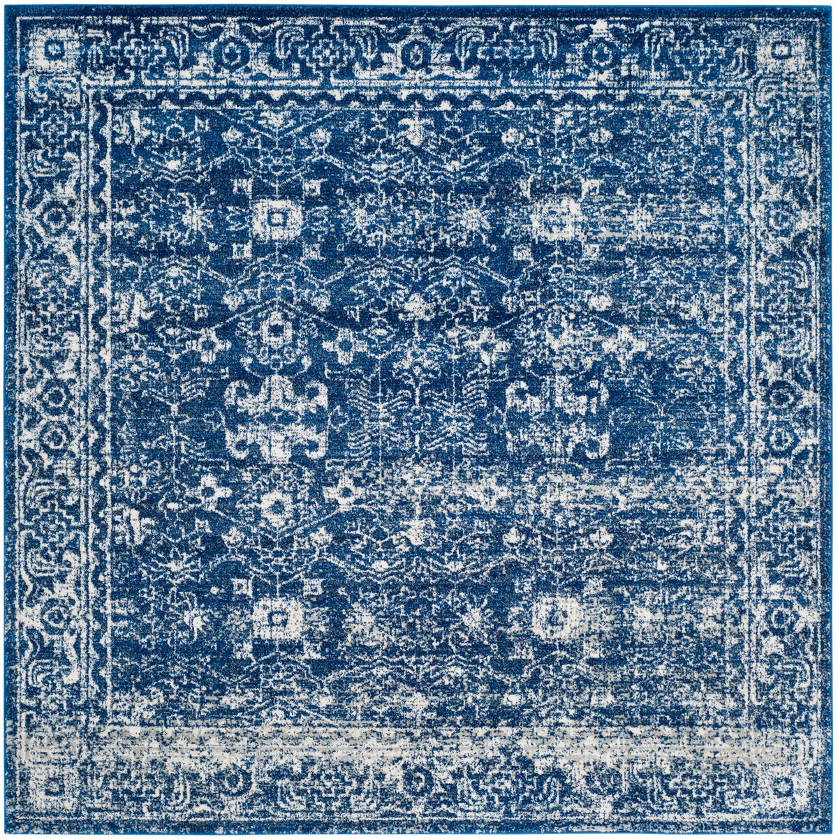 Safavieh Evoke 6'-7" x 6'-7" Rug in Navy / Ivory