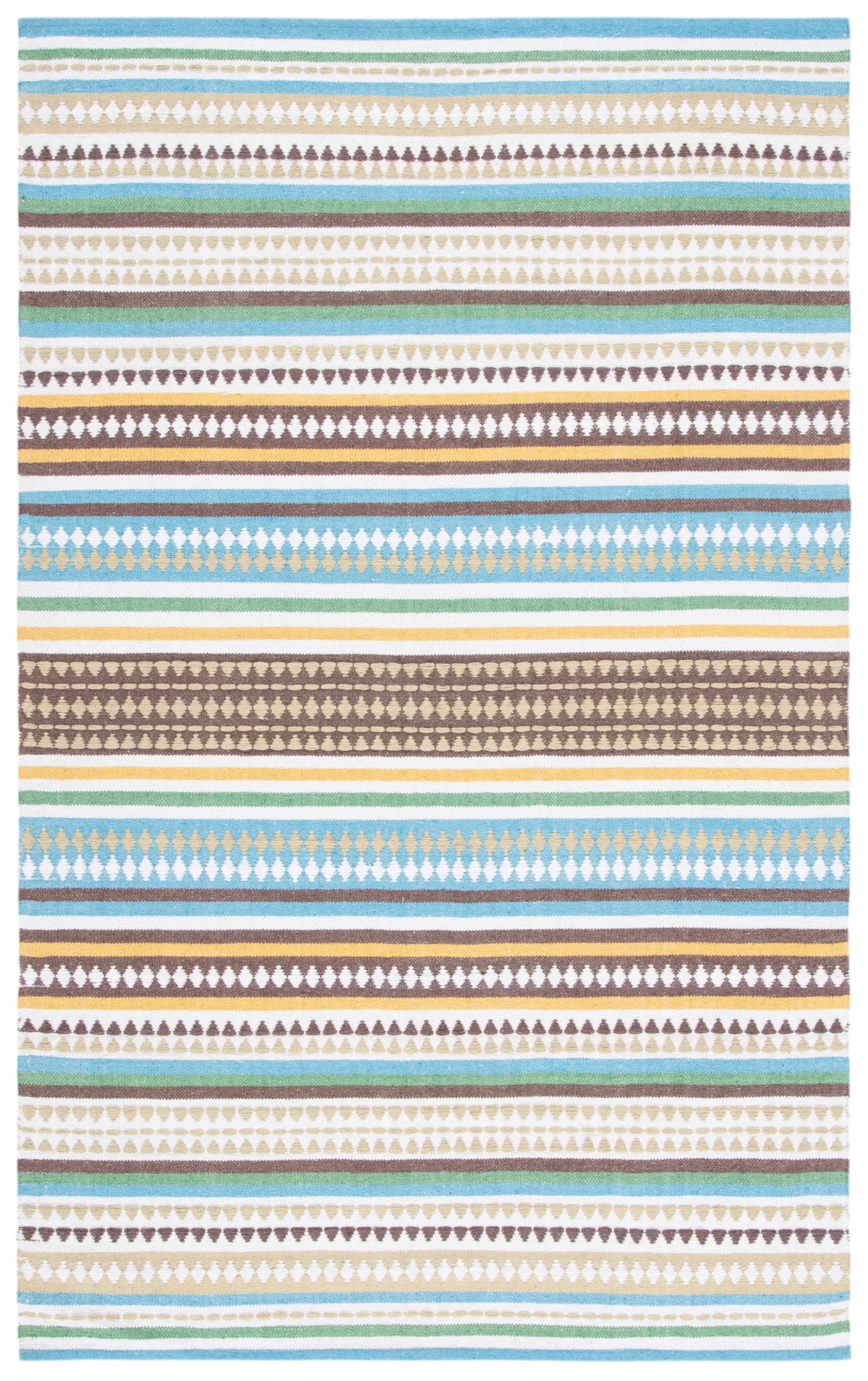 Safavieh Montauk 4'-0" x 6'-0" Rug in Light Blue / Ivory
