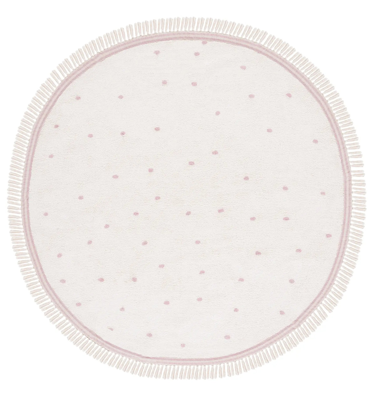 Safavieh Easy Care 6'-0" x 6'-0" Rug in Ivory / Pink
