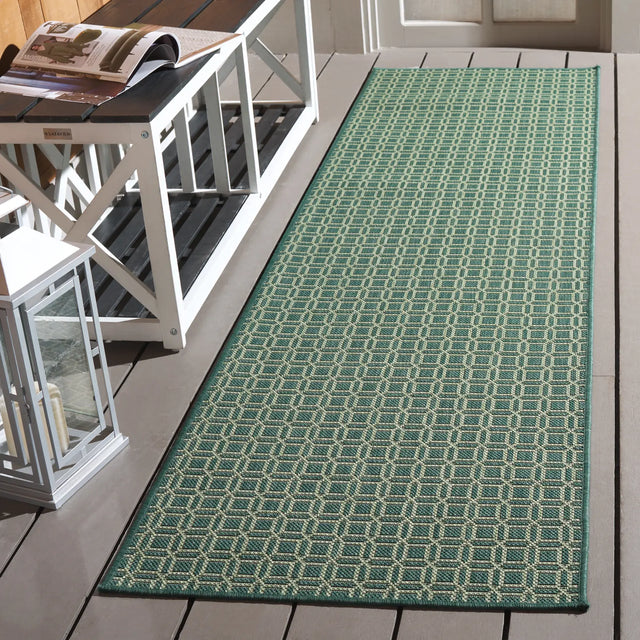 Safavieh Terrace 800 2'-3" x 8'-0" Rug in Dark Green / Light Green