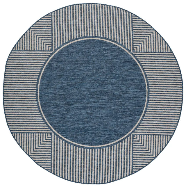 Safavieh Beach House 6'-7" x 6'-7" Rug in Blue / Beige
