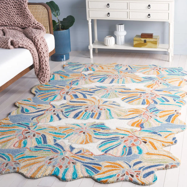 Safavieh Jardin 4'-0" x 6'-0" Rug in Ivory / Blue