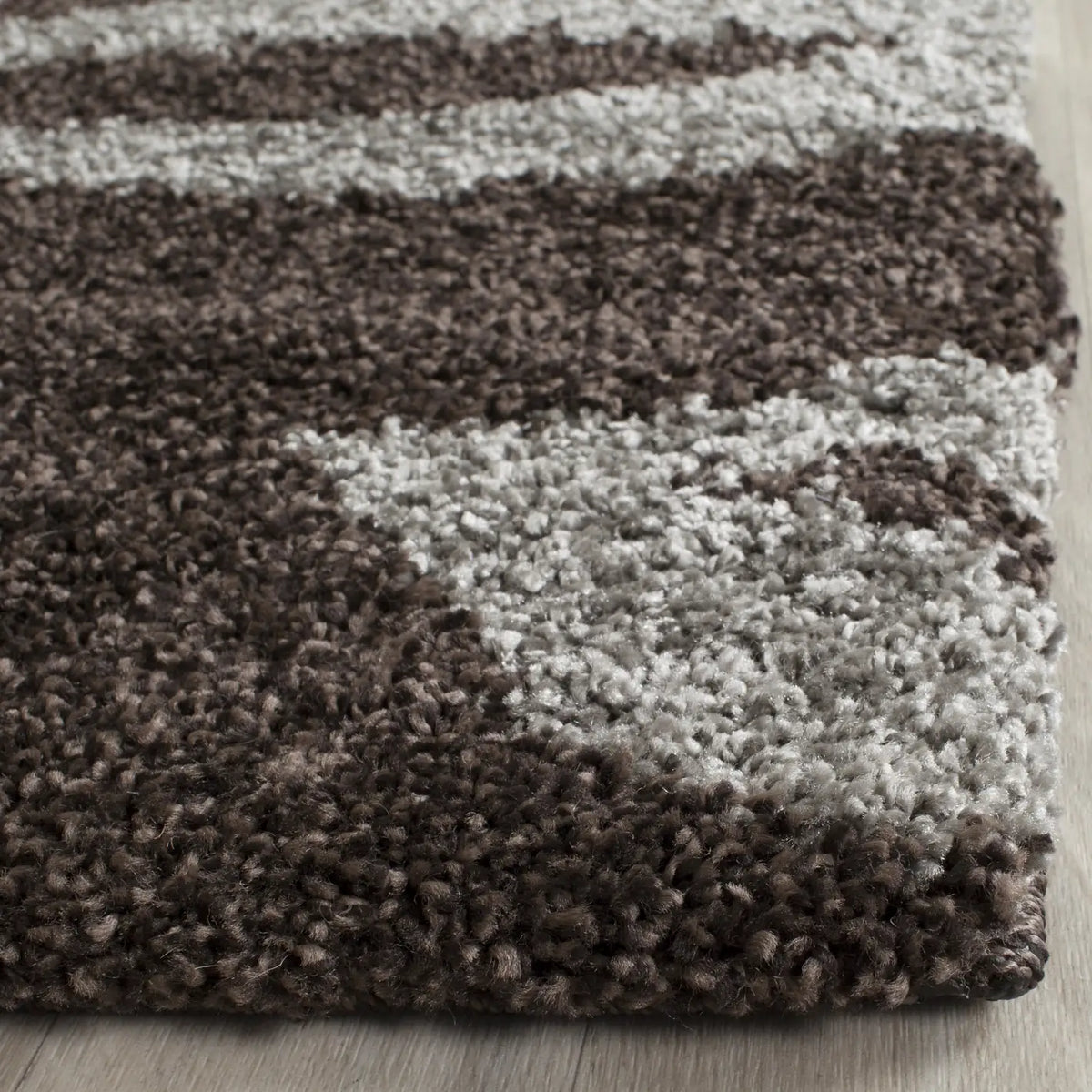 Safavieh Florida Shag 8'-0" x 10'-0" Rug in Dark Brown / Grey