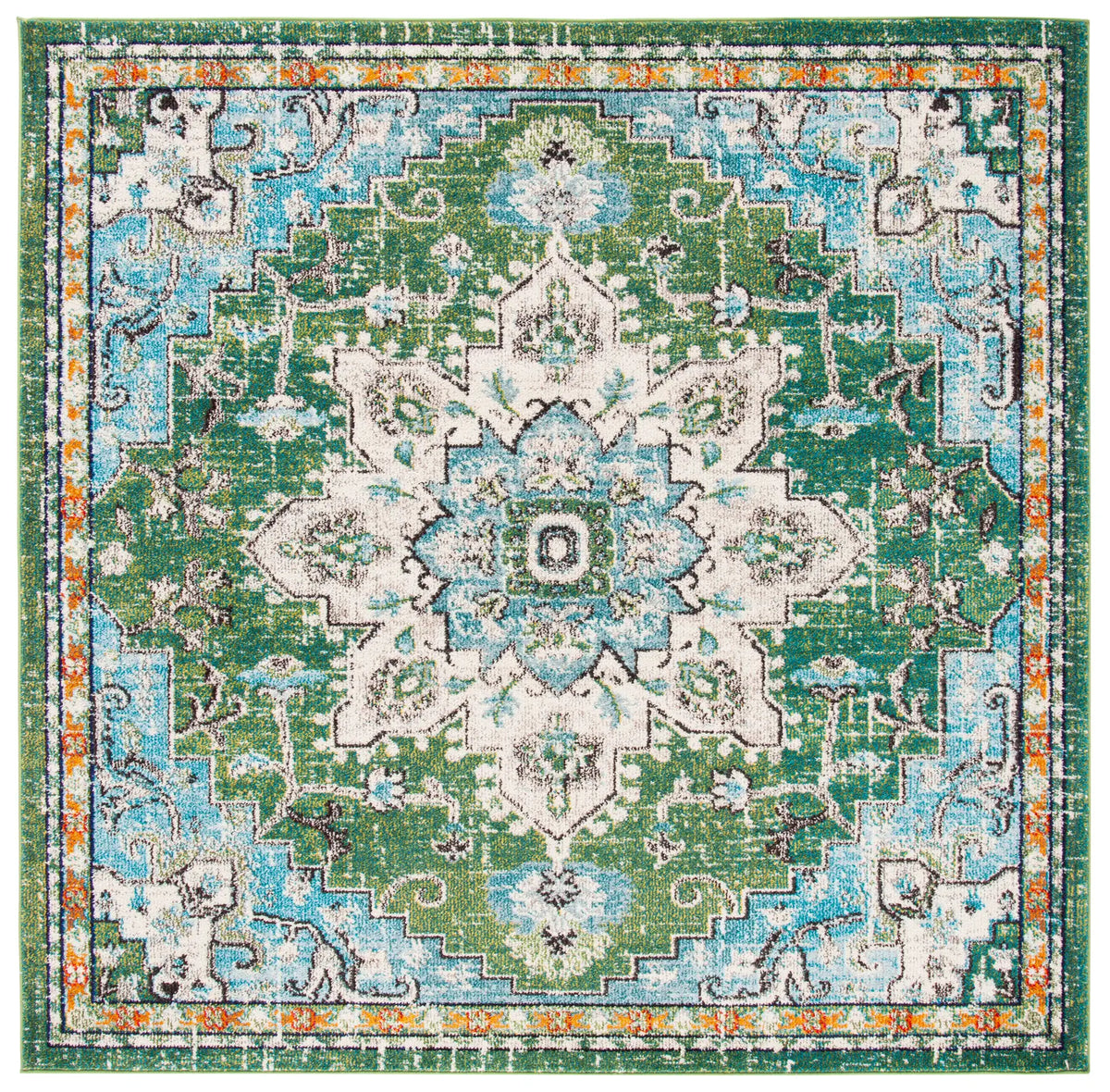 Safavieh Madison 6'-7" x 6'-7" Rug in Green / Turquoise